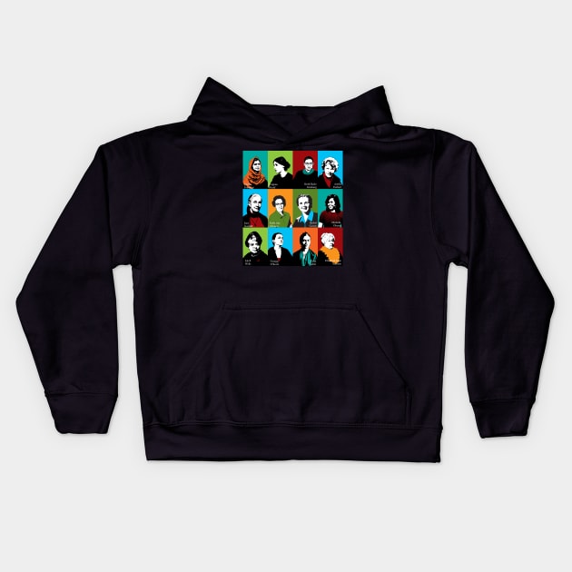 Feminist Icons Kids Hoodie by candhdesigns